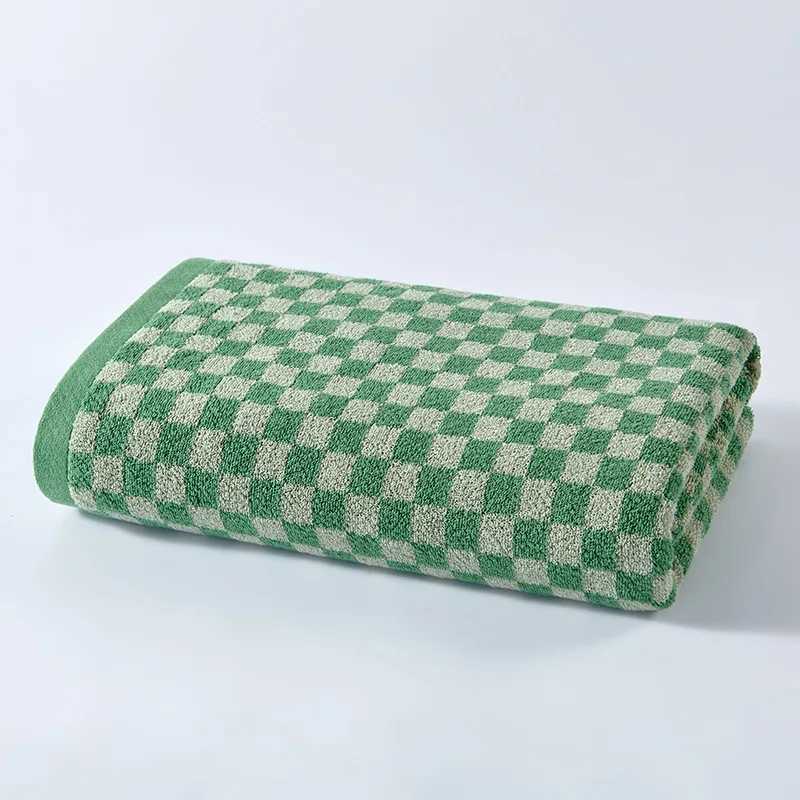 Plaid Towels Set Cotton Yarn-dyed Jacquard Face Towel Absorbent Soft Bath Towel for Home Hotel Bathroom Towel M240820