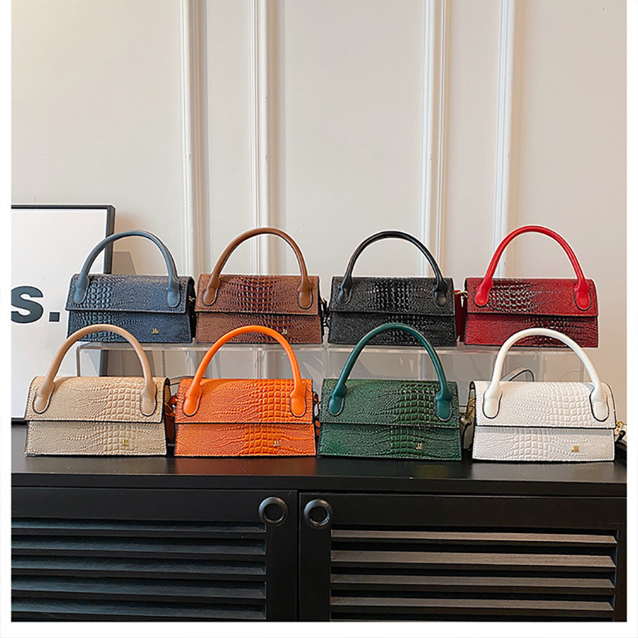 Designer Dinner Bag Women's patent leather Crocodile Design small square Bag Party Fashion French tote clamshell crossbody bags