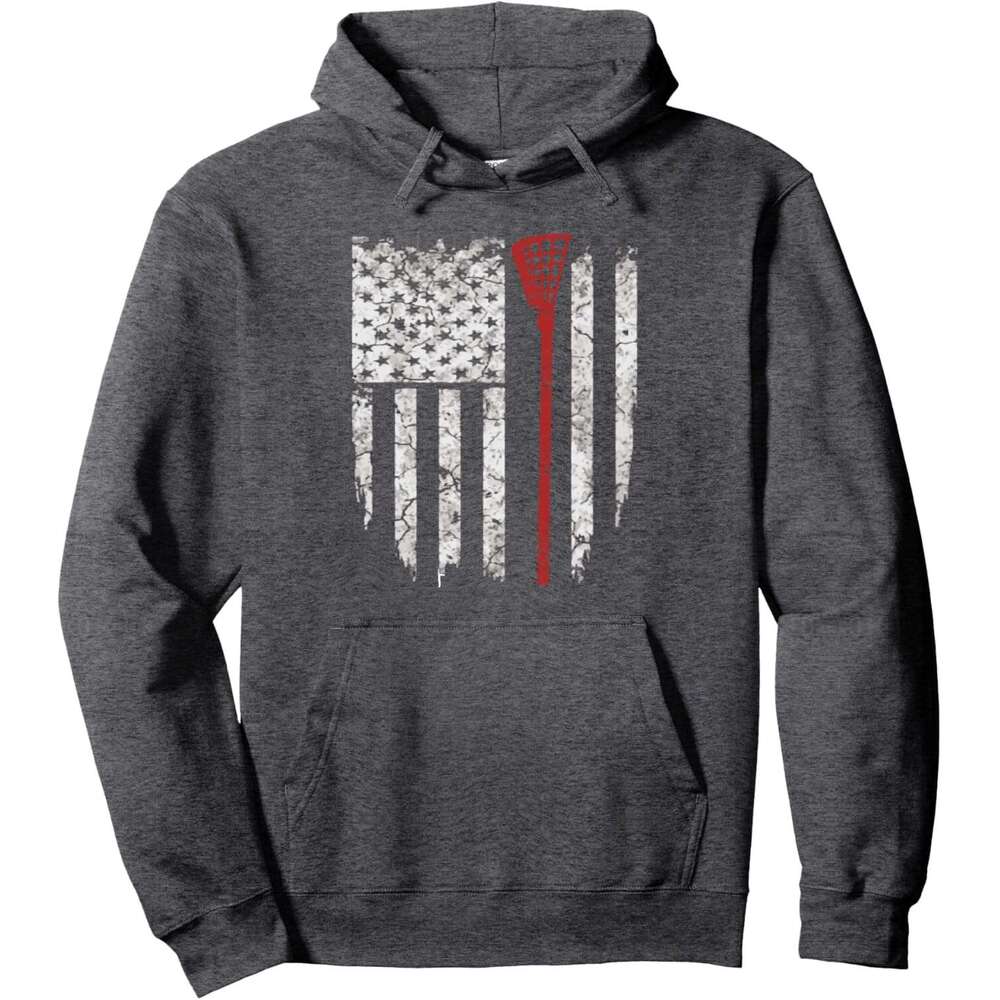 Hoodie for Mens Womens sweatshirt Lacrosse American Flag Men Gifts Hoodie Hoodies Graphic Hoodies Pullover Long Sleeve