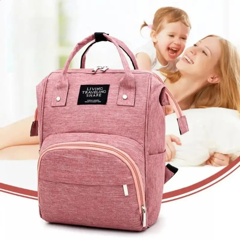 Fashion Travel Mummy Maternity Nappy Bag Large Capacity Backpack Nursing for Baby Care Womens 240821
