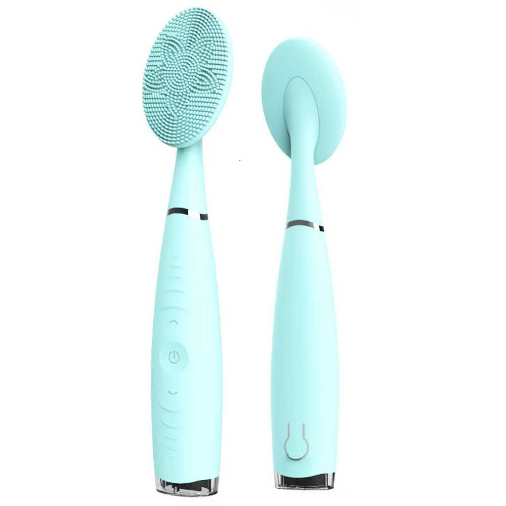 Silicone Electric Face Cleansing Brush With 5 Adjustable Speeds Vibrating for Deep Pore Cleaning Gentle Exfoliating Massaging Y240821