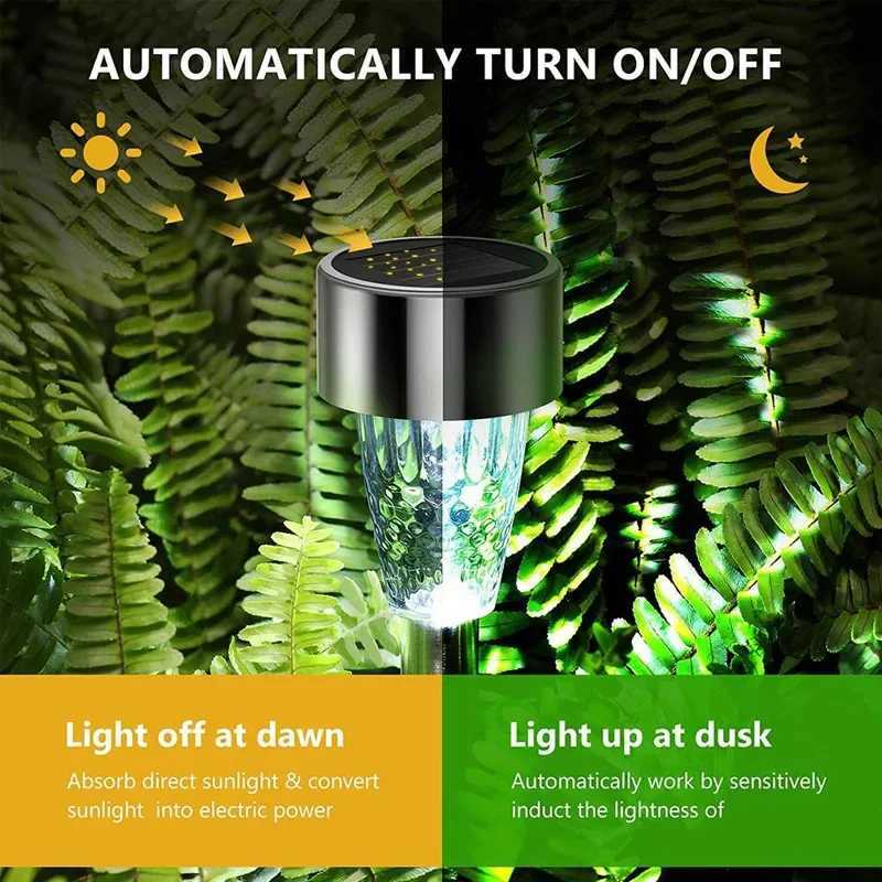 12 packs of solar garden lights outdoor solar lights waterproof landscape lighting used for road courtyard lawn decorationB240821