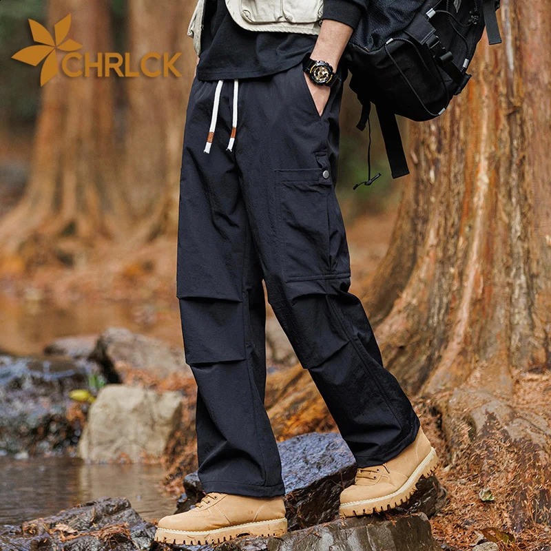 CHRLCK Mens Waterproof Hiking Bag Quick Drying Pants Breathable Trouser Fishing Camping Outdoor Sports 240821