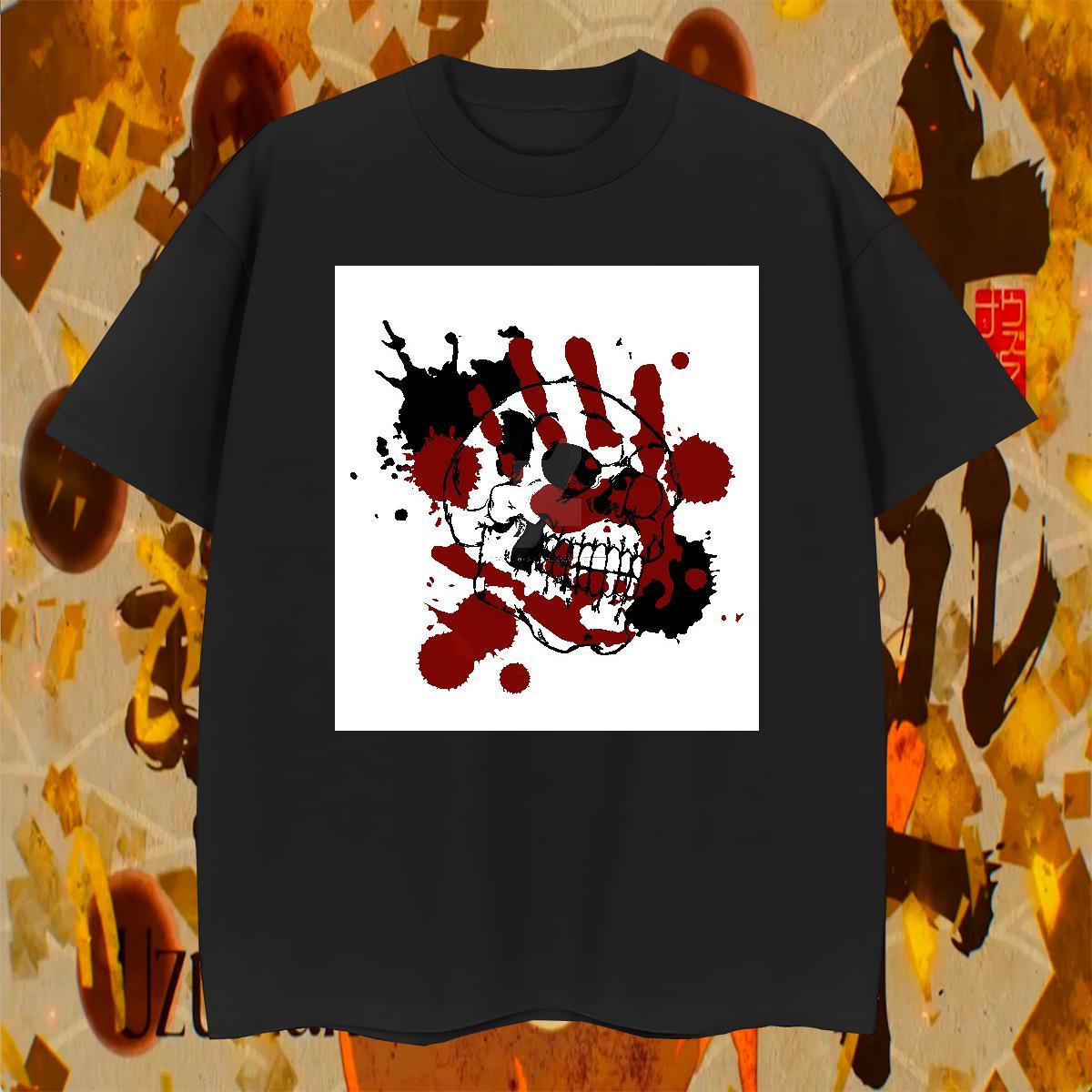 DIY scary Men Tshirts 230g Cotton T-Shirts Custom Printed Home Outdoor O-Neck Short Sleeve Soft Top Tees