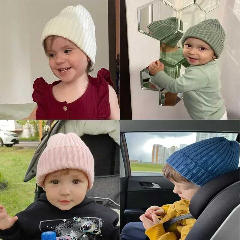 Korean Kids Hats for Girls Boys Crochet Bonnet Toddler Girl Cap Children Baby Photography Props Children Accessories Stuff M240821