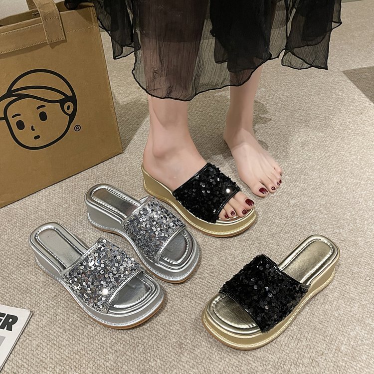 Ddmysports Premium Thick Bottom Alf Slippers For Women Summer Outerwear New Style Sparkg Sponge Cake S One E Cool Drag OUTDOOR
