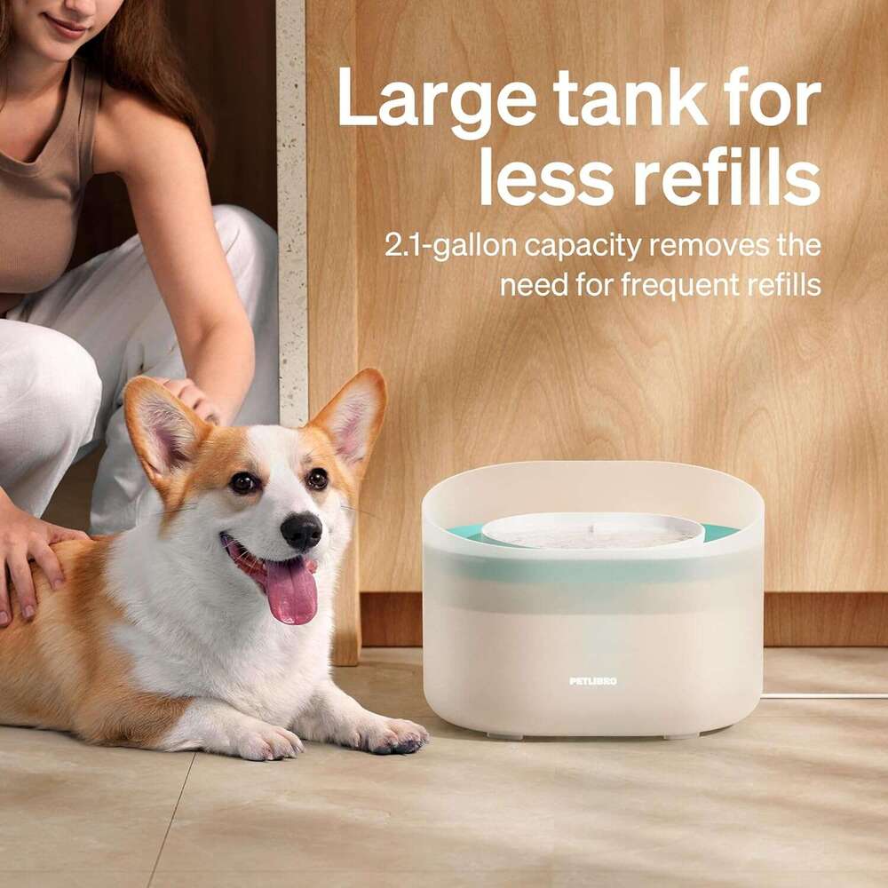 PETLIBRO Replacement Capsule Fountain PLWF008, 1 Month Set of Filters for Dog Water Dispensers, 2 Count Pack, White
