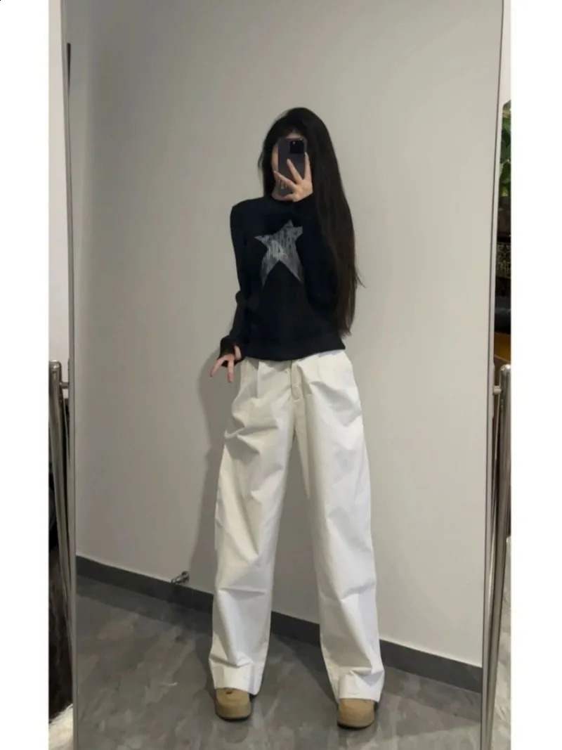 Pullover Japanese Autumn Grunge Streetwear Star Girl Y2k Aesthetic Jumpers Vintage Harajuku Cut Loose Knitted Sweater 240821