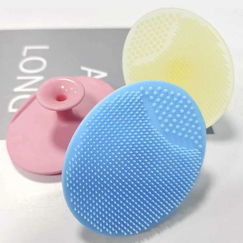 Skin Care Scalp Massage Brush Bath Cleaning Brush Soft Silicone Exfoliating and Massaging Baby Bath Care Tool Face Scrubber Y240821