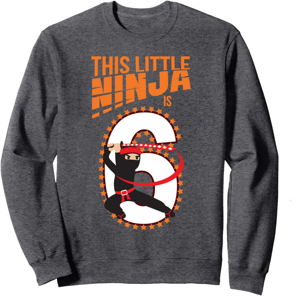 Long Sleeve Shirts for Men sweatshirt This Little Is 6 Cute Ninja Love Birthday Gift Sweatshirt T shirt Tee Streetwear Casual tops clothes