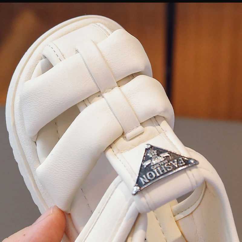 Childrens Summer Sandals Girls Fashion Solid Color Summer Shoes Little Princess Beach Sandals Baby Soft Non Slip Sandals W240821