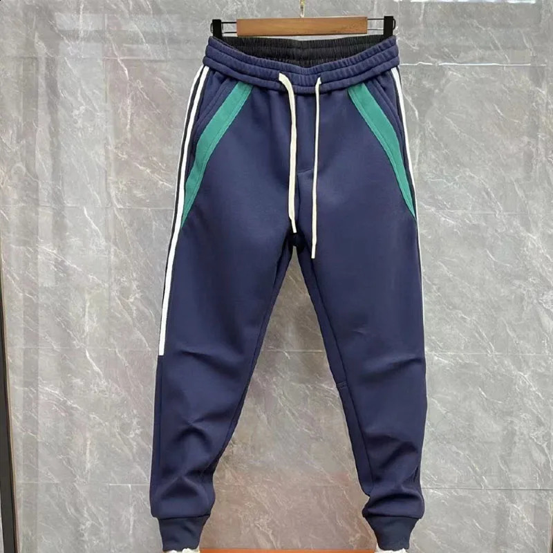 autumn fashion trend Harlan waistband elastic waist brushed loose fit slim handsome sports and casual mens pants 240821