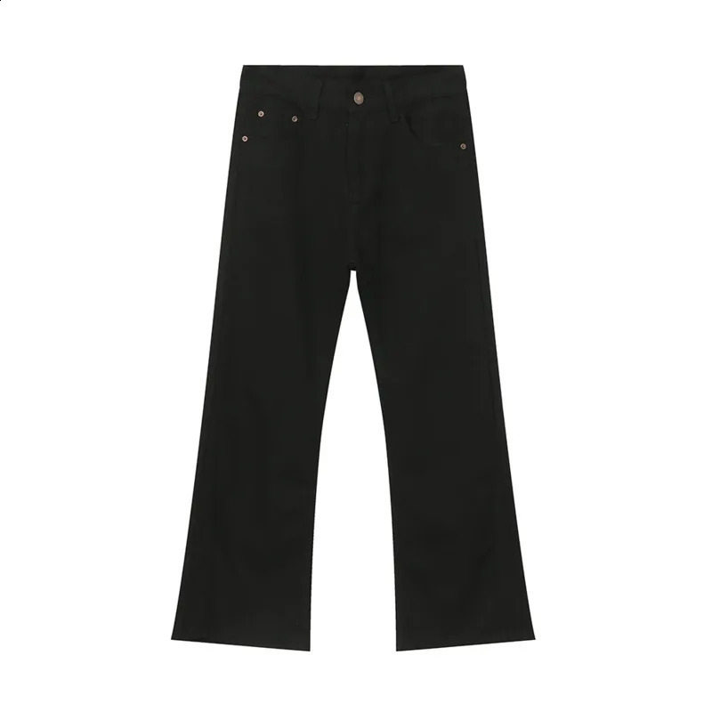 NOYMEI solid color clean fit slim boot-cut jean all-match autumn denim pants casual trendy american style WA4579 240821