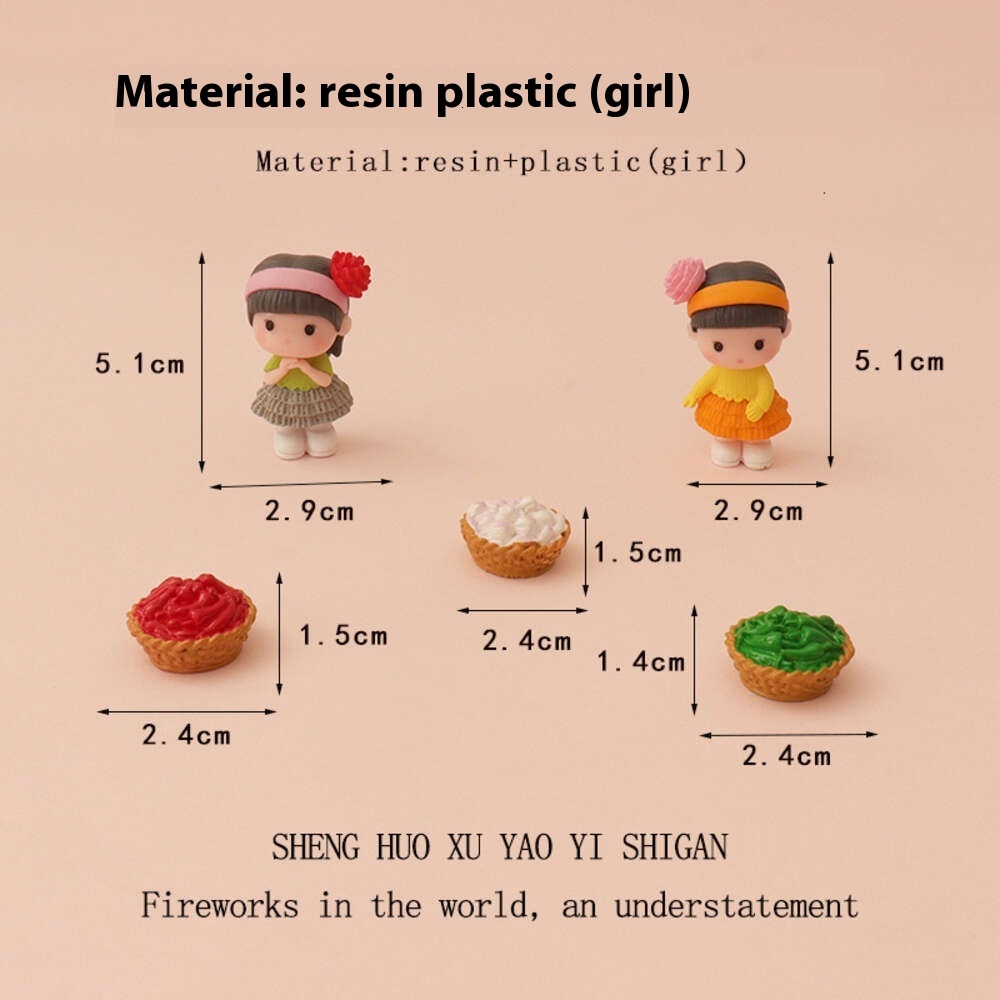 Cartoon Cute Little Girl Baby House Miniature Food Play Mini Chili Garlic Micro Landscape Creative Ornament OB11