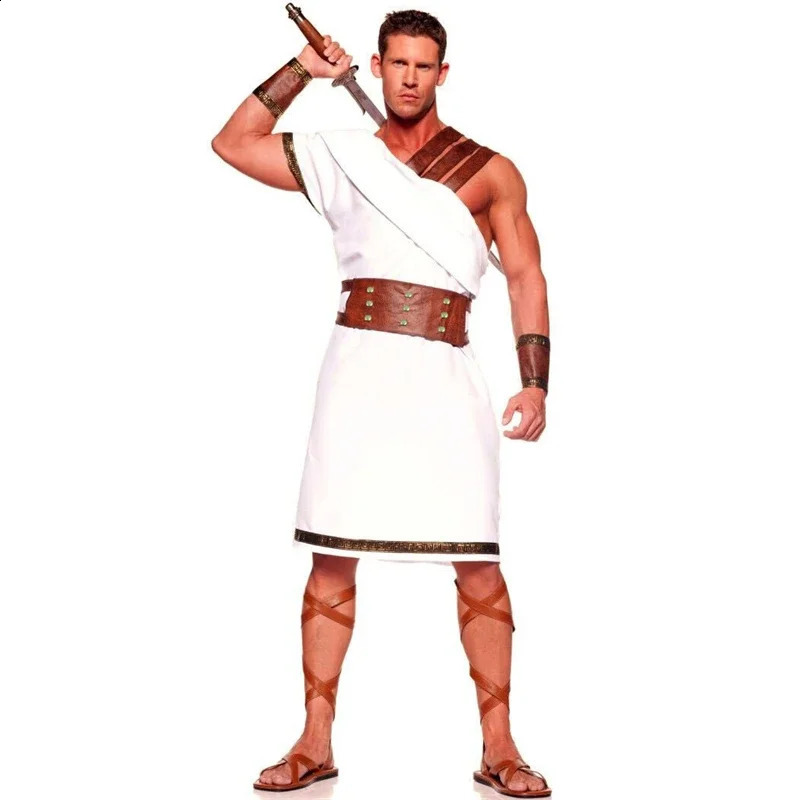 Halloween Couple Man Women Ancient Greek Myth Costume Roman Egyptian Warrior Gladiator Cosplay Outfit Carnival Fancy Party Dress 240821