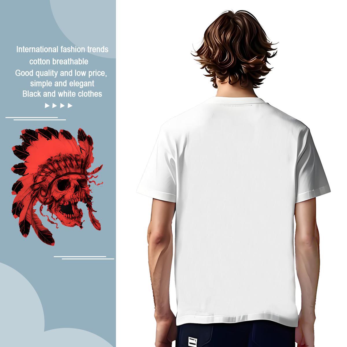 New Designer scary Tshirts 100% Cotton 230g T shirt Graphic Street Round Neck Short Sleeve Soft Tops