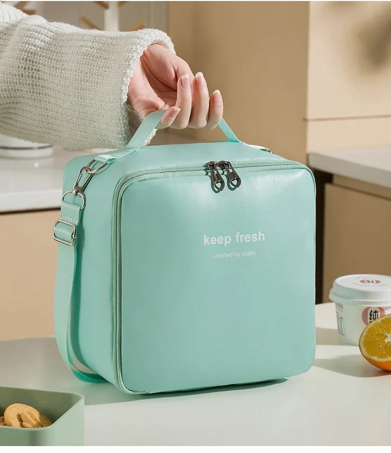 One-shoulder Bento Bag Student Lunch Box Bag Lunch Bag Office Worker Carrying Lunch Bag Thermal Insulation Bag 240821