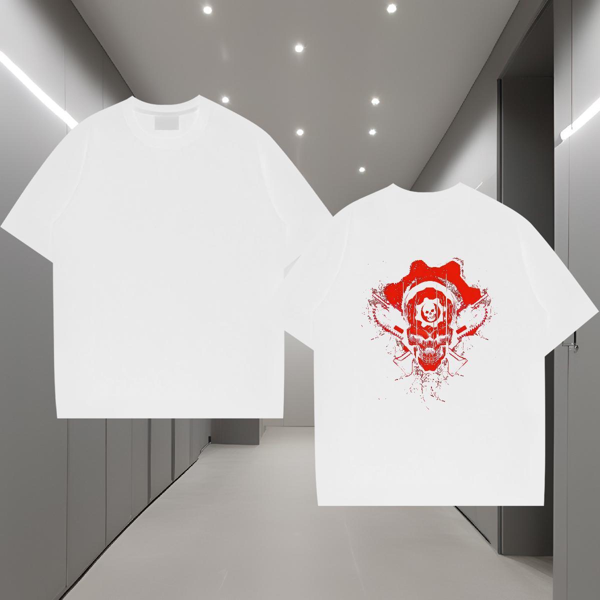 2024 Designer Mens Tshirts 230g 100% Cotton Sports Casual SKULL Pure Cotton T Shirts Men TOP Quality Custom Cartoon Polos