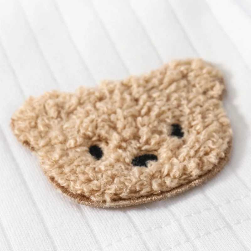 Infant Beanies Caps Baby Hat Cartoon Bear Boneless Muslin Hat Newborn Headwear Windproof Spring Hat 0-3M Baby Hats Dropshipping M240821