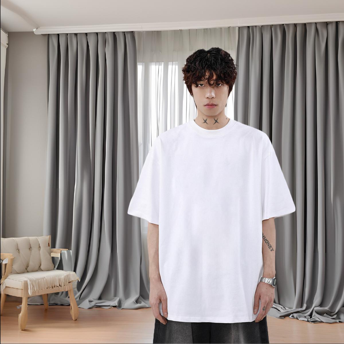 Fashion New Couples T Shirts 230g Pure Cotton Summer Casual scary Round Neck Short Sleeve T shirt Loose Custom Printing Clothes