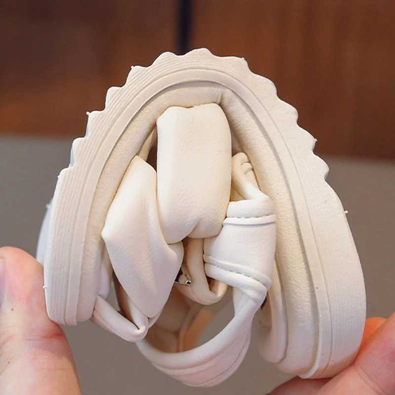 Childrens Summer Sandals Girls Fashion Solid Color Summer Shoes Little Princess Beach Sandals Baby Soft Non Slip Sandals W240821