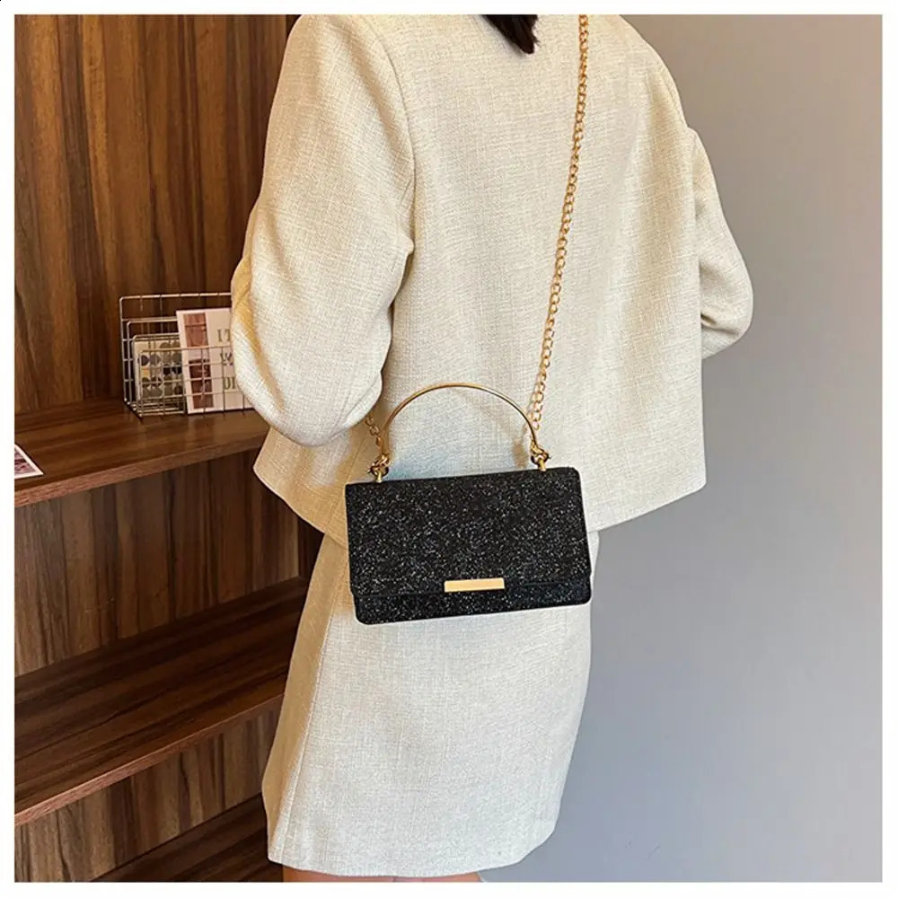 Bright Silk Shoulder Bags Chain Handbags Crossobdy Bag Wedding Party 240821ZYl