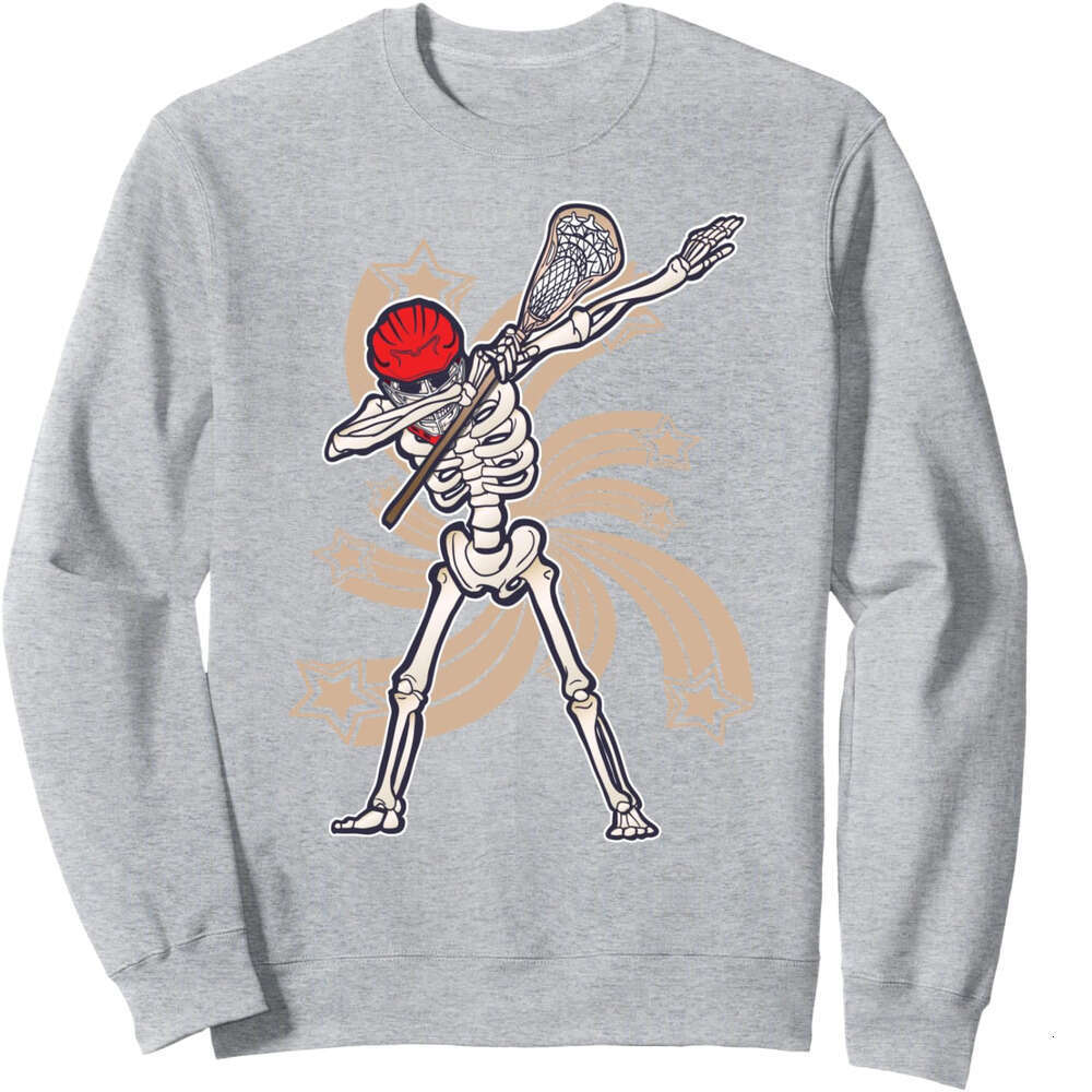 Long Sleeve Shirts for Men sweatshirt Lacrosse Skeleton Dabbing Dab Dance Funny Gift Sweatshirt T shirt Tee Streetwear Casual tops clothes