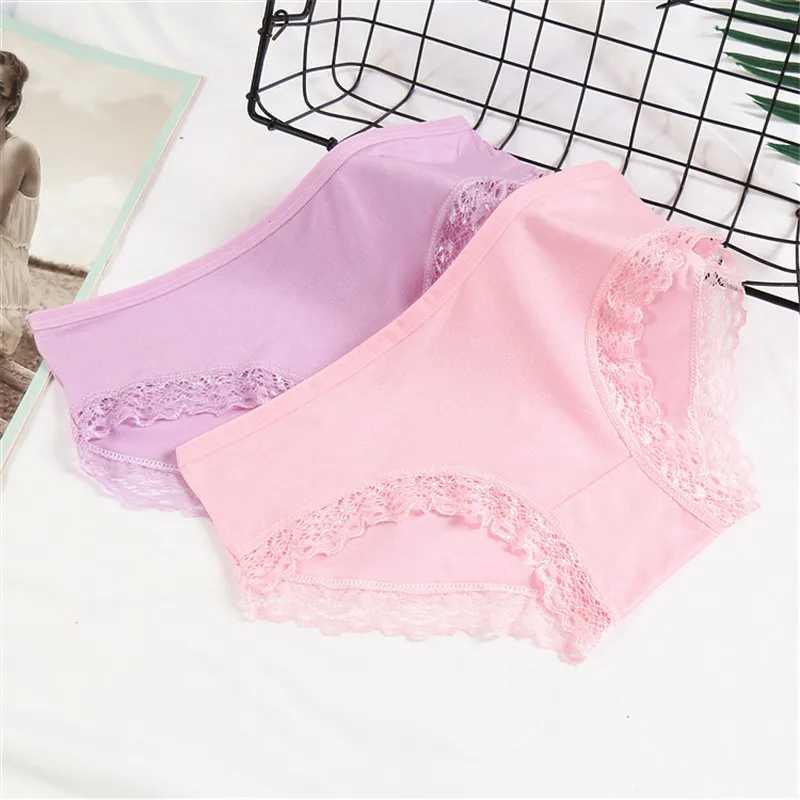 2021 Girl Underwear Teenage Underpants Young Girl Briefs Lace Cotton Girl Panties Girl Panties Kids Underwear Y240821
