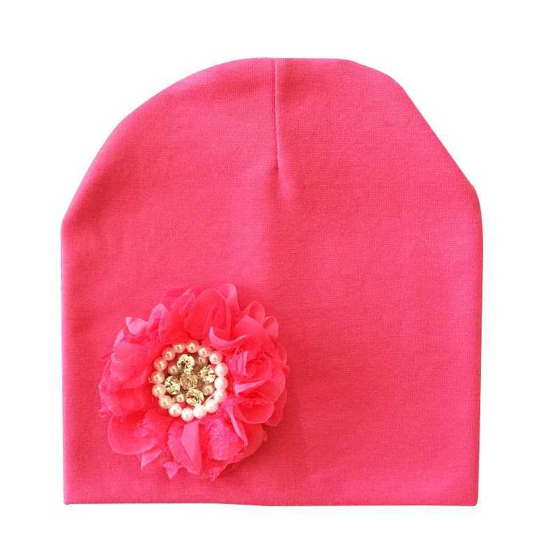 Cotton Floral Baby Hat Flower Baby Cap Children Bonnet Kids Beanie For Girls M240821