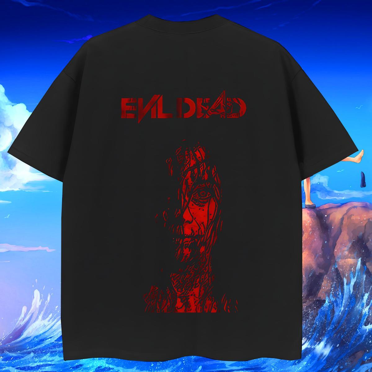 Casual New Men Tees 230g Pure Cotton Street scary Short Sleeve Soft T Shirt For Man Wholesale Customized Clothes