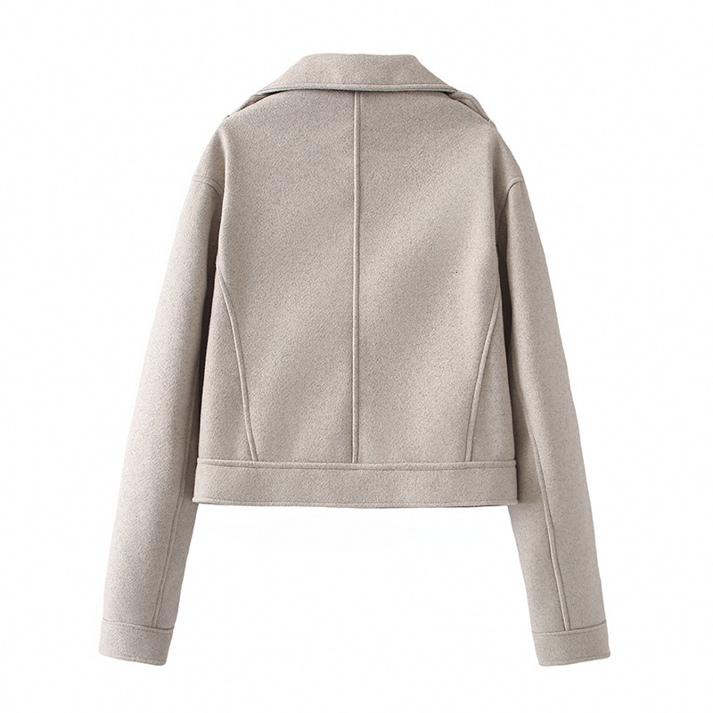 Women's clothing 2024 autumn and winter new style fashionable casual imitation wool flying jacket women's top