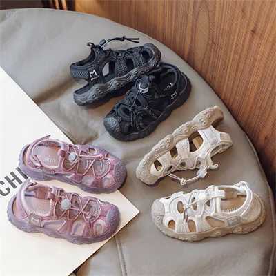 Boys and girls wear anti slip close toe fashionable sandals childrens 2024 summer new EVA casual sandals sizes 26-37 W240821
