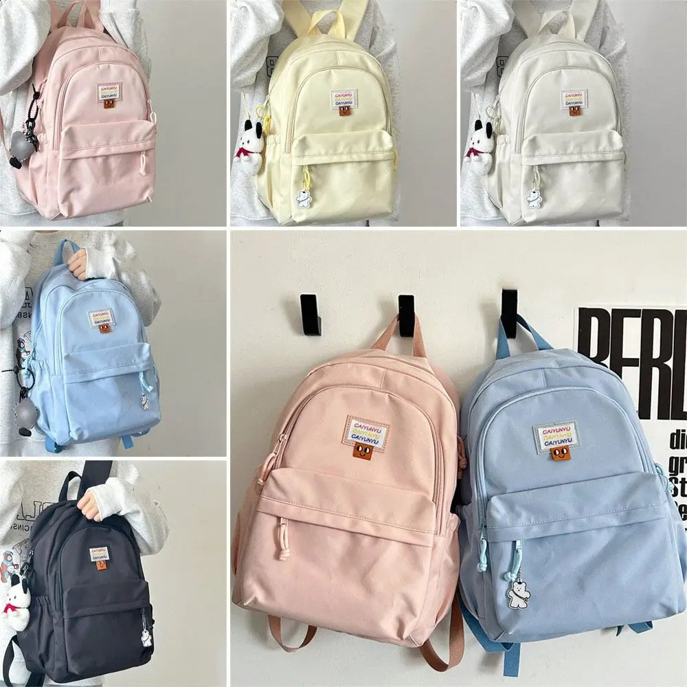 Large capacity backpack shoulder bag nylon travel student daily zipper 240820