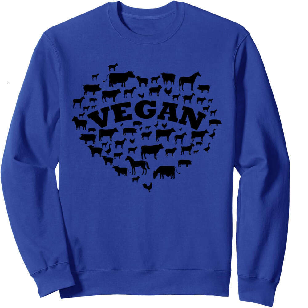 Long Sleeve Shirts for Men sweatshirt Love Vegan Farm Animals Awesome Farmer Gift Sweatshirt T shirt Tee Streetwear Casual tops clothes