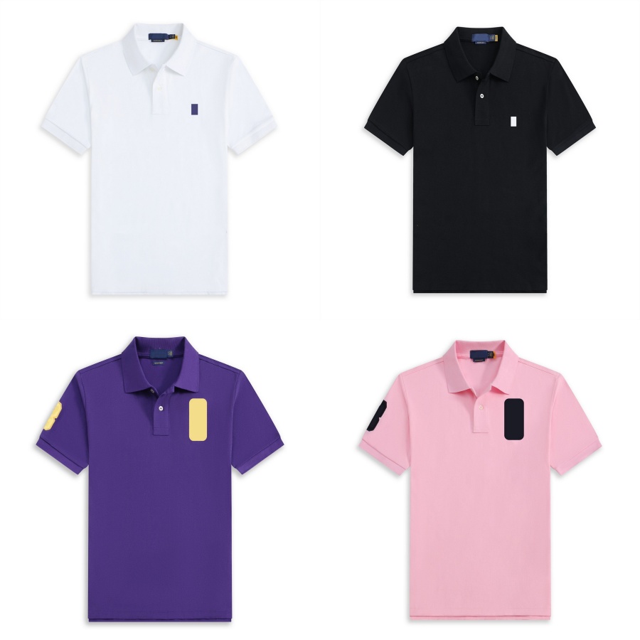 Men Polo Shirt Mens Polo Shirts Designer T Shirts Neck Short Sleeve Embroidery Casual Slim Fit Summer Women Tshirts Cotton Horse Polos Tops Brand Fashion Letter Tee