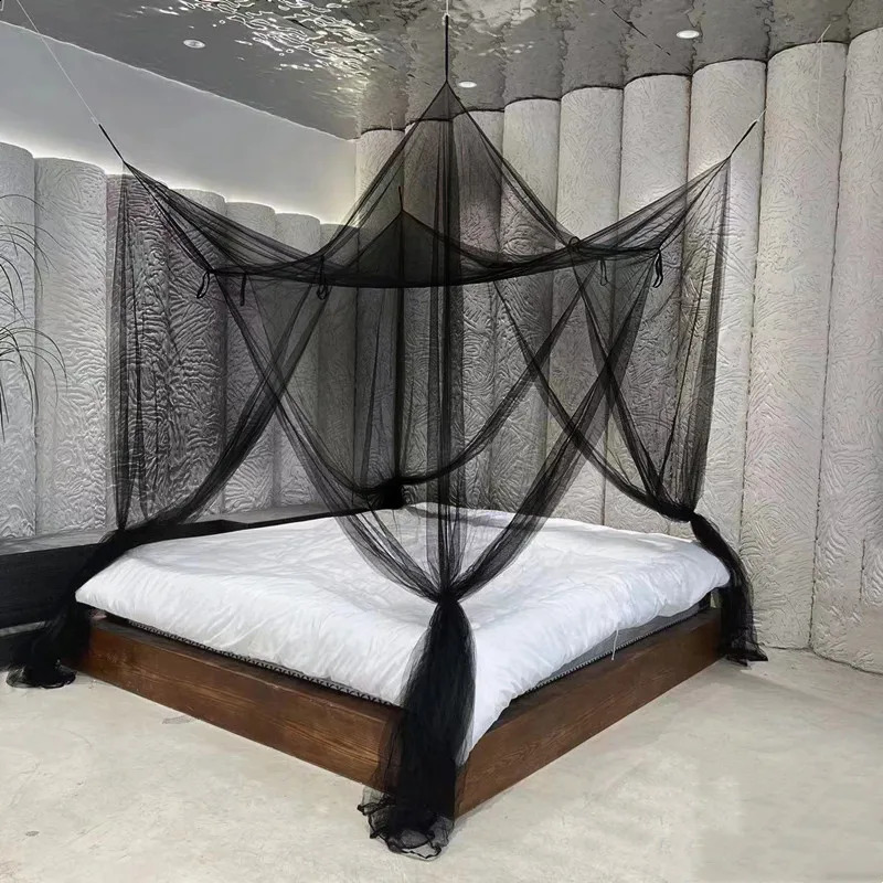 Mosquito Net White for Double Four Corner Bed Post Canopy Full Queen King Size Bedding Curtains 240820