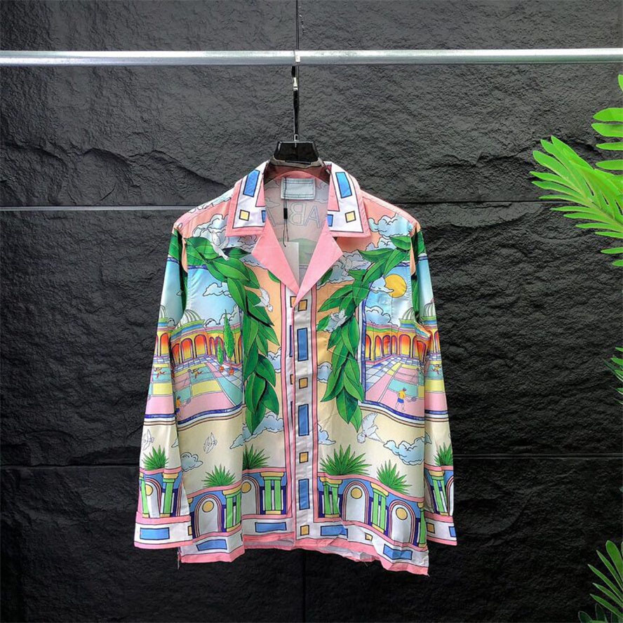 Embellished Men's Plus Size Long Sleeve Polo Shirt for Golf - Durable Polyester Topcoat 55F44D