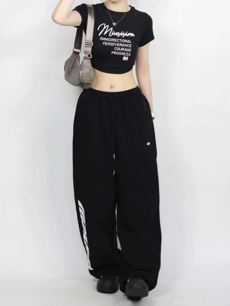 HOUZHOU Y2k Vintage Baggy Womans Sweatpants Oversized Korean Fashion Harajuku Streetwear Pants Japnese Style Hip Hop Trousers 240820