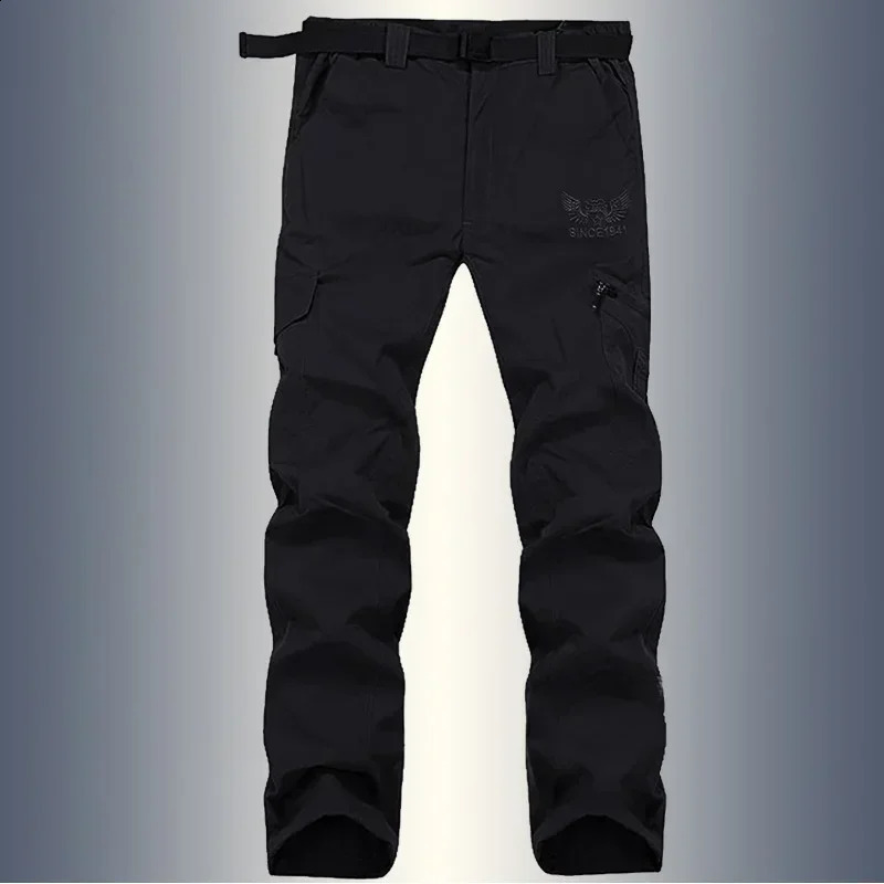 Summer mens tactical elastic fast and lightweight cargo runner work clothes dry military breathable casual waterproof pants 240821