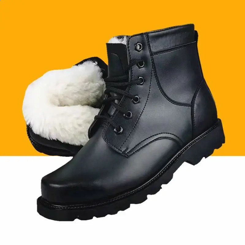 lace up classic leather warm boots mens Chelsea boots winter casual shoes comfortable ankle mens TY23 240821