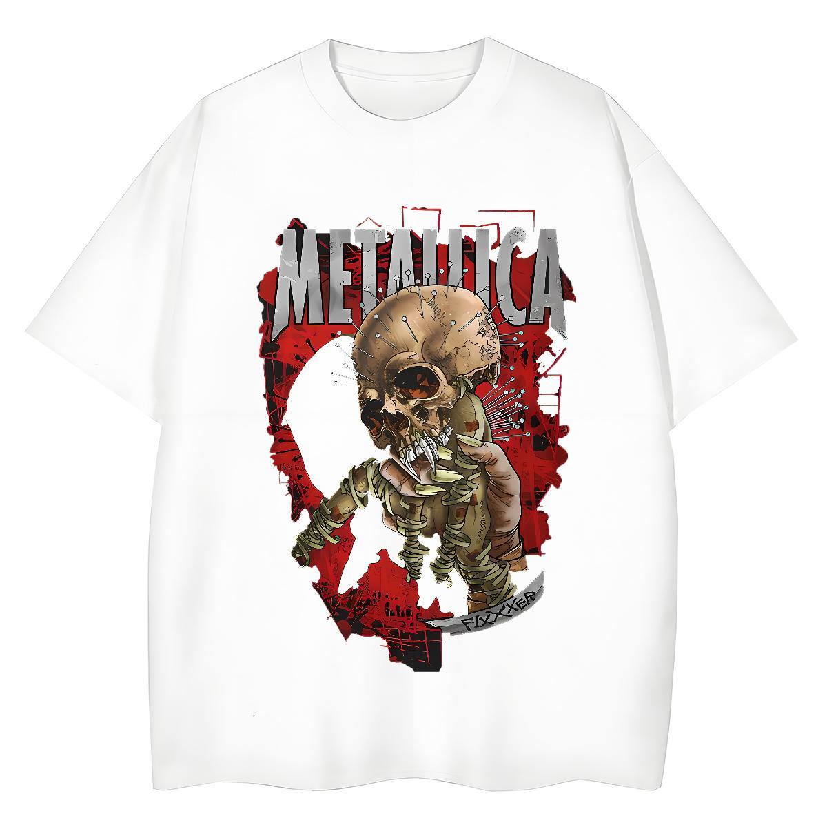 Classic skull Men Tees 100% Cotton 230g T Shirt For Man Custom Print Oversized Hip Hop Round Neck Short Sleeve Soft Polos