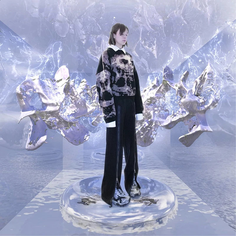 Gothic Skeletons Pullover autumn Harajuku Cotton sweater women Oversized Sweater Hip Hop Knitted Sweater men Streetwear Y2K 240821