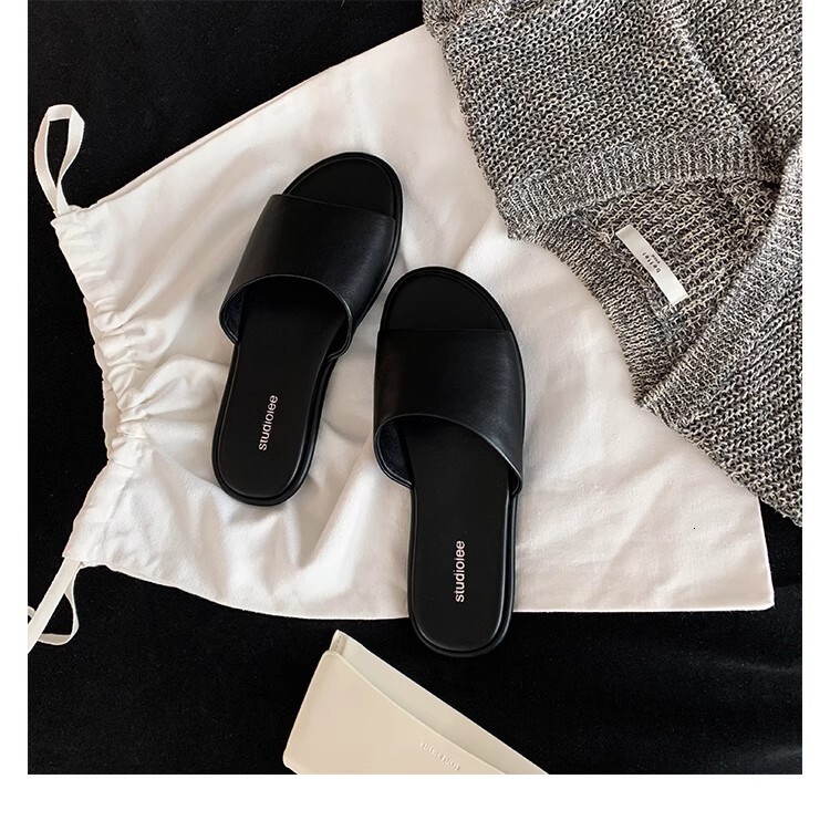 Ddmysports Grape Mom S Comfortable Sheepskin Versatile Flat Bottom Row Slippers For Women Outwear Summer New Style OUTDOOR