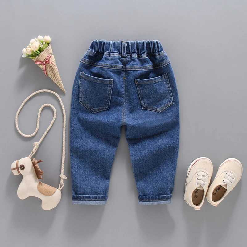 2024 Summer Boys Breathable Versatile Solid Color Printed Cartoon Cherry Mosquito Pants/Jeans 1-6 Years OldW240819