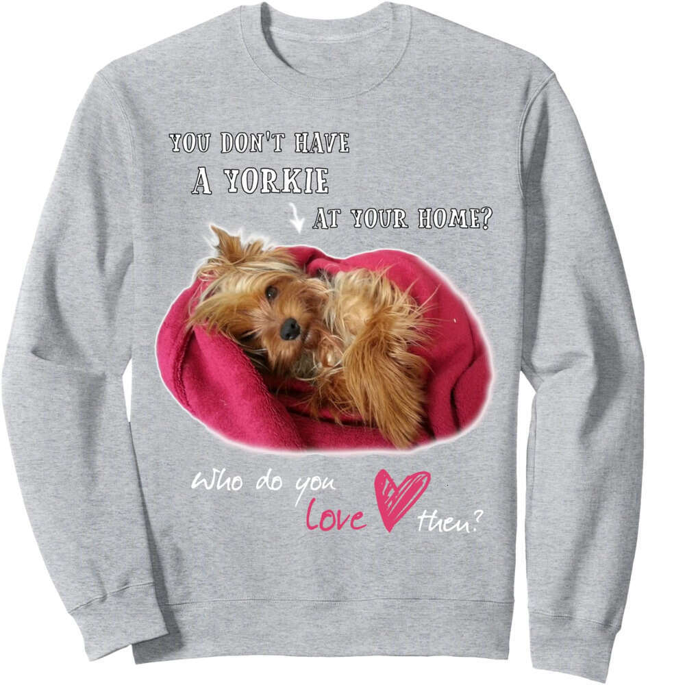 Long Sleeve Shirts for Men sweatshirt Lovely Yorkie Cute Yorkshire Terrier Gift with Love Sweatshirt T shirt Tee Streetwear Casual tops clothes