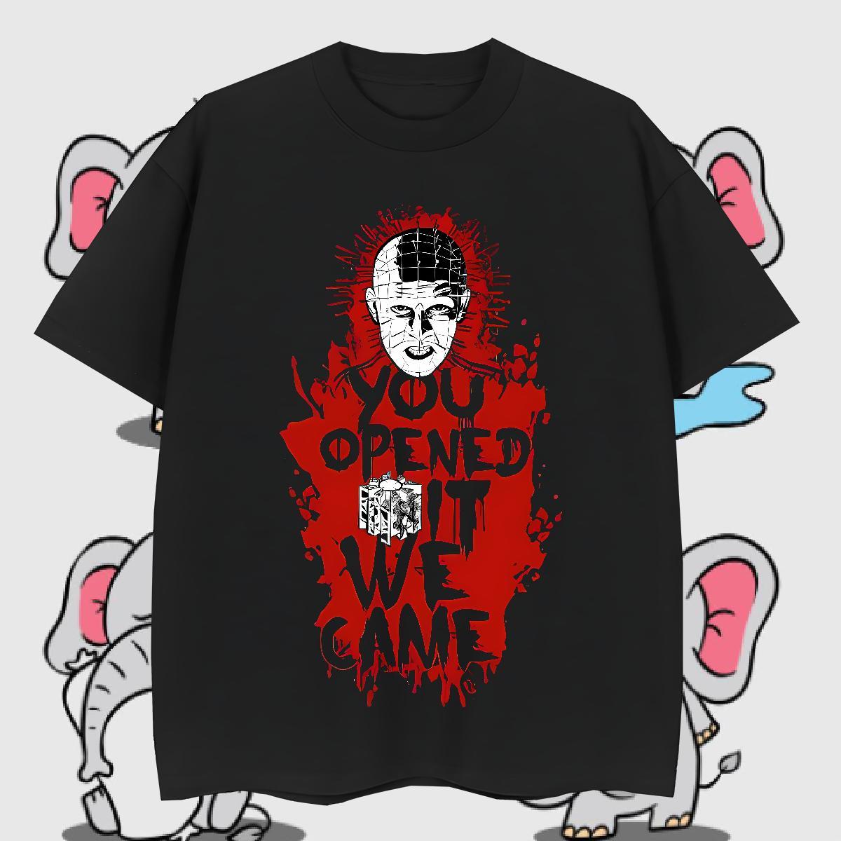 Free Shipping Men Tees 100% Cotton 230g Hip Hop scary Short Sleeve Soft T Shirts Men Brand Custom Cartoon Tops Tees