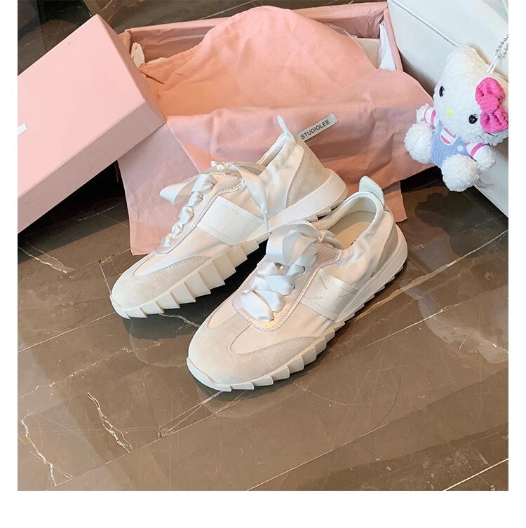 Ddmysports Grape Mom S Same Ballet Style Soft Bottom Spliced Ribbon Versatile Sports Forrest Gump Genuine Leather Casual Shoes For Women In Summer OUT