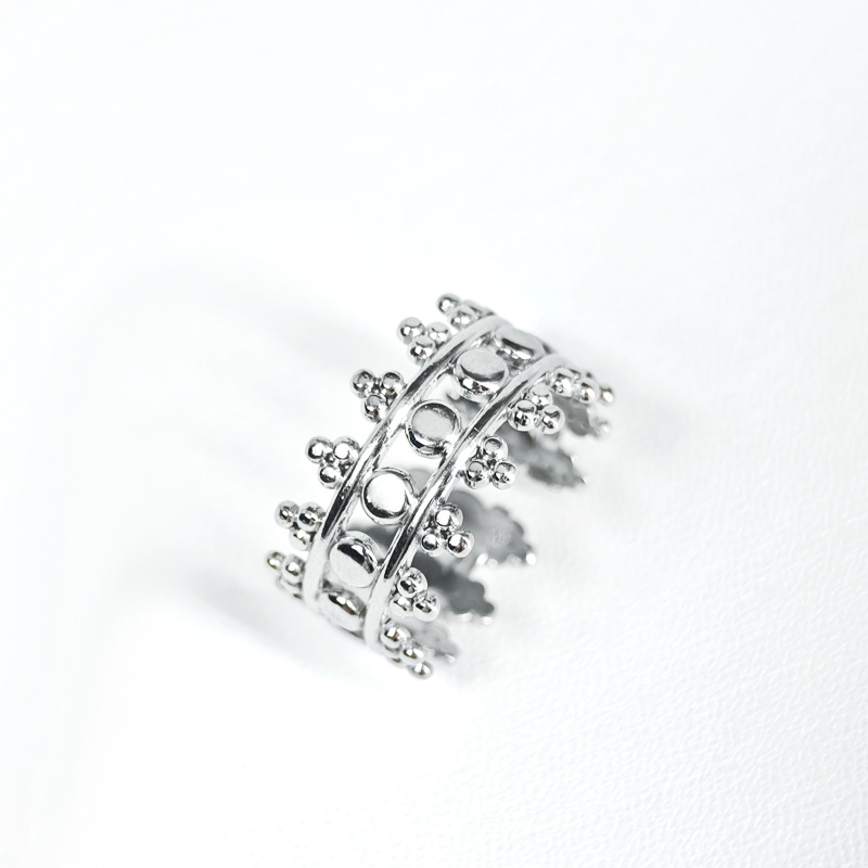 Titanium steel men's and women's open stainless steel couple ring, timeless retro fashion ring