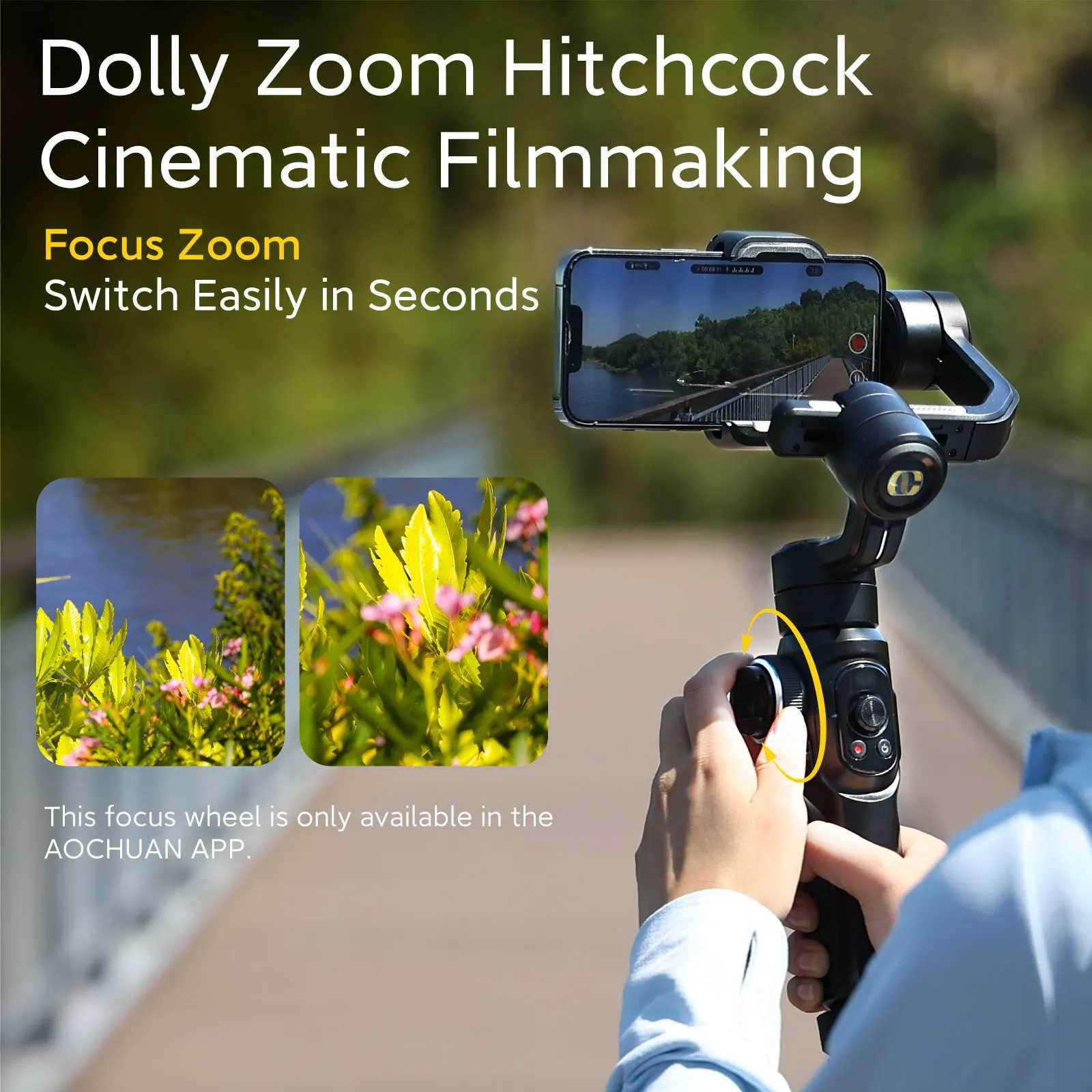 AOCHUAN Smart S2 3-Axis Intelligent Gimbal Stabilizer Built-in telescopic extension pole CL240821