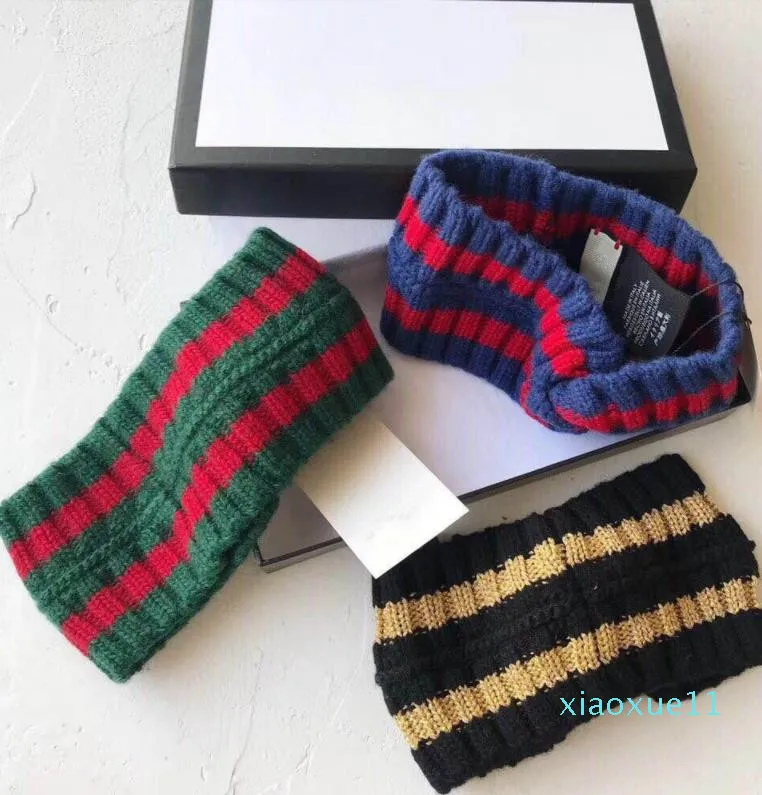 luxury- Designer Elastic Turban Wool Headband knit Hair Bands for Men and Women Italy Brand Winter Warm Headbands Headwraps S046